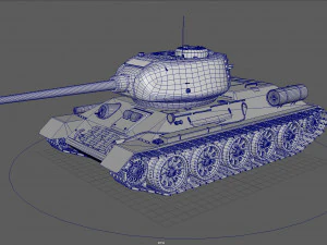 soviet tank t-34-85 3D Model