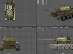 soviet tank t-34-85 3Dモデル