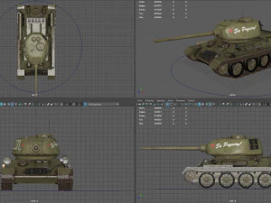 soviet tank t-34-85 3D Model