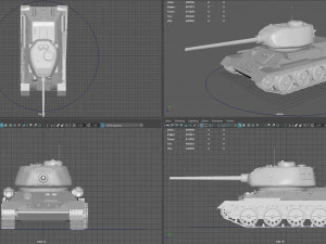 soviet tank t-34-85 3D Model