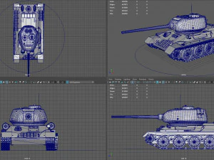soviet tank t-34-85 3D Model
