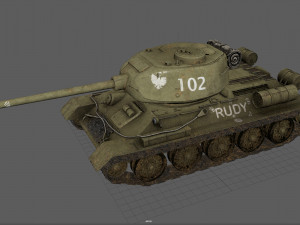 t-34-85 rudy Modello 3D