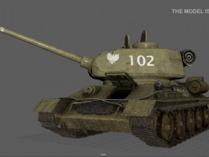 t-34-85 rudy Modello 3D