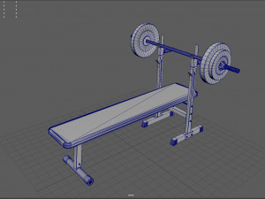 weight bench Model 3D