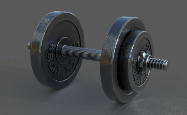 dumbbell Modello 3D .c4d .max .obj .3ds .fbx .stl .blend 