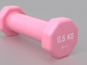 plastic dumbbells 05 kg 3D मॉडल