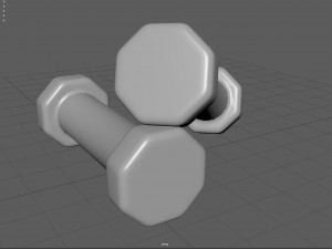 plastic dumbbells 05 kg 3D मॉडल