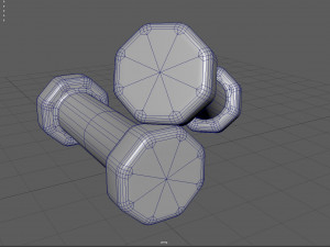 plastic dumbbells 05 kg 3D मॉडल