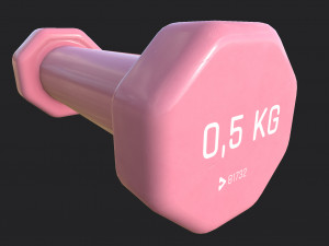 plastic dumbbells 05 kg 3D मॉडल