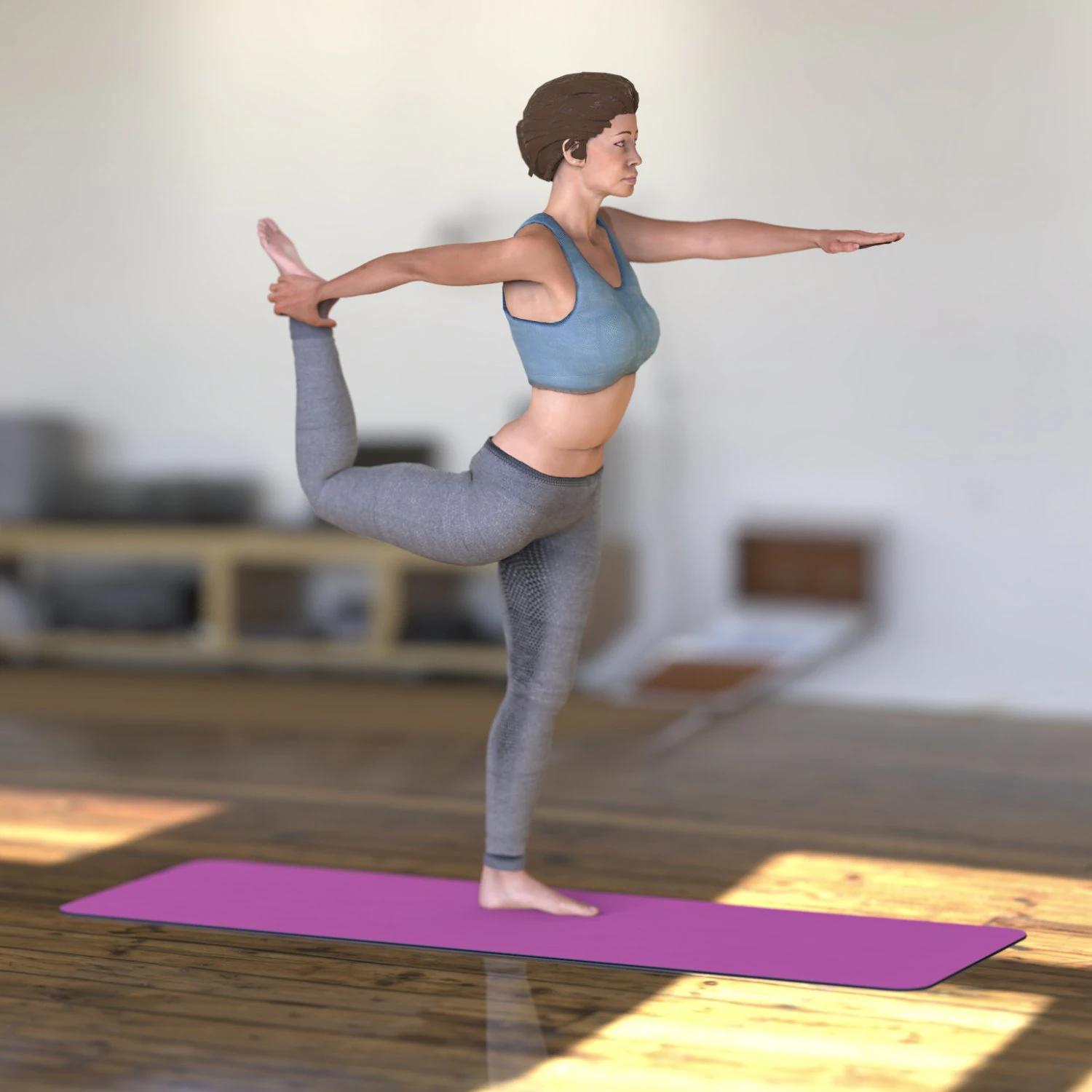 pilates pose 1 3D Model .c4d .max .obj .3ds .fbx .stl .blend 