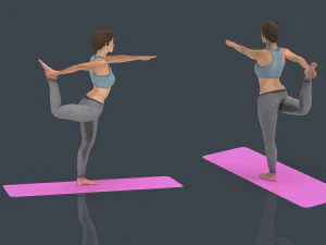 pilates pose 1 3D Model