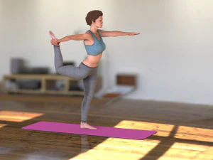 pilates pose 1 3D Model