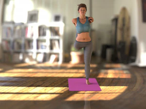 pilates pose 1 3D Model