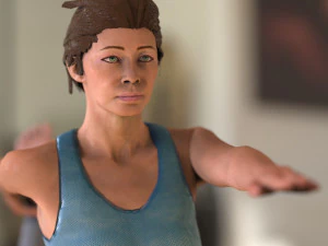 pilates pose 1 3D Model