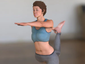 pilates pose 1 3D Model