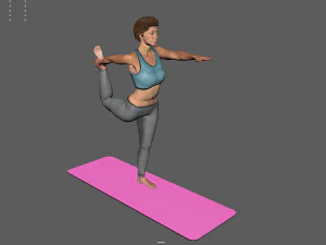 pilates pose 1 3D Model