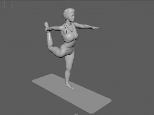 pilates pose 1 3D Model