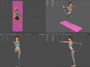 pilates pose 1 3D Model