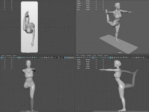 pilates pose 1 3D Model