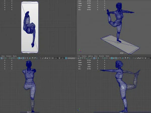 pilates pose 1 3D Model