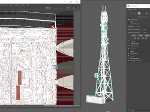 вежа зв'язку 3D Модель