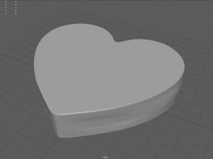 strawberry heart cake 3D Model