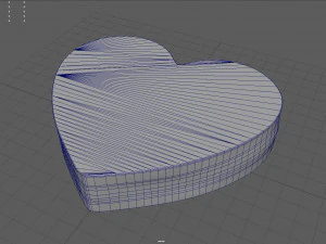 strawberry heart cake 3D Model