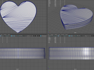 strawberry heart cake 3Dモデル