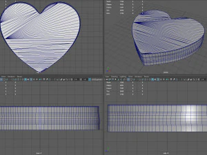 strawberry heart cake 3D Model