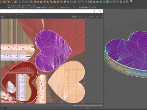 strawberry heart cake 3Dモデル