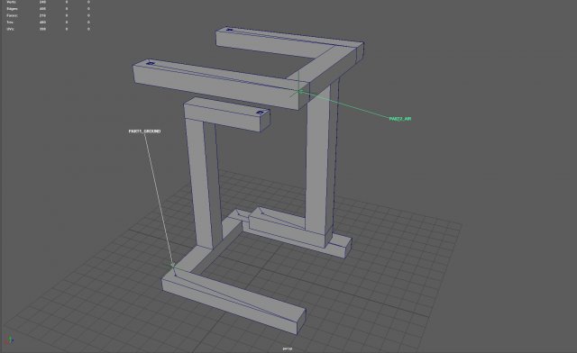 Download tensegrity anti-gravity structure 3D Model