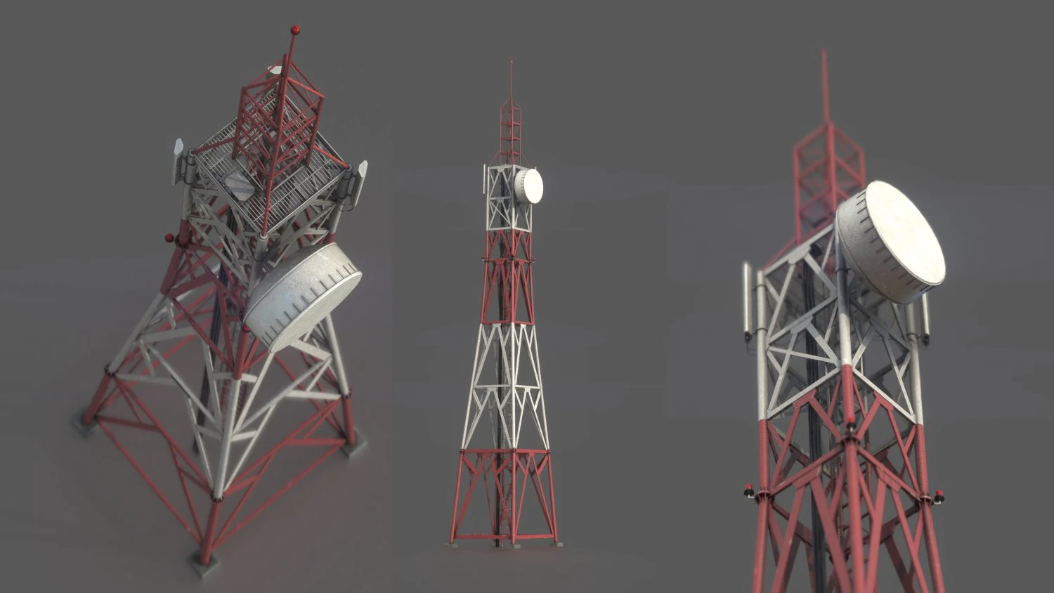 radio tower 3D Model .c4d .max .obj .3ds .fbx .stl .blend 