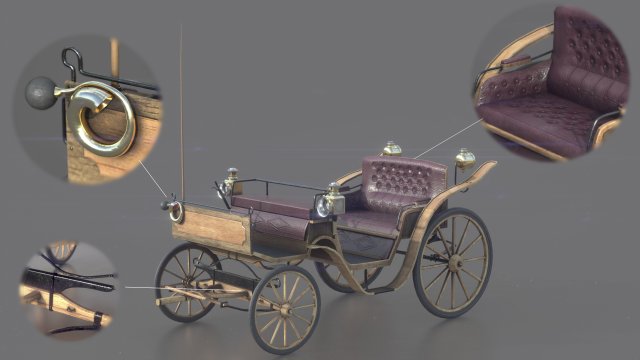 carriage 3D 模型 .c4d .max .obj .3ds .fbx .stl .blend 