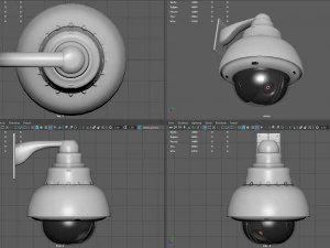 kopułkowa kamera bezpieczeństwa Model 3D