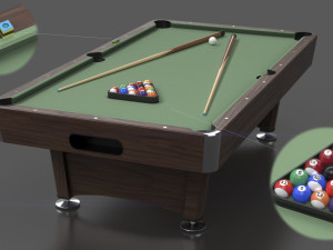 billiard pool table 3D Model