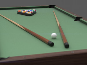 billiard pool table Modelo 3D