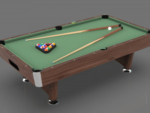 billiard pool table Modelo 3D