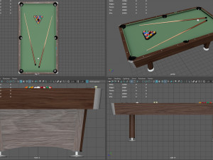 billiard pool table Modelo 3D