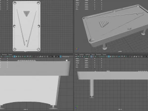 Billardtisch 3D Modell