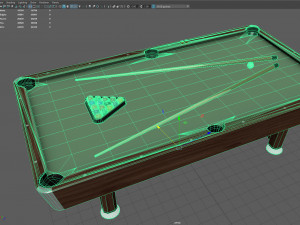 billiard pool table Modelo 3D