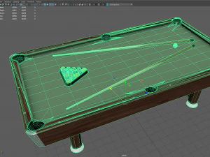 Billardtisch 3D Modell