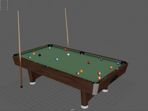 billiard pool table Modelo 3D