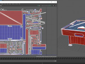 Billardtisch 3D Modell