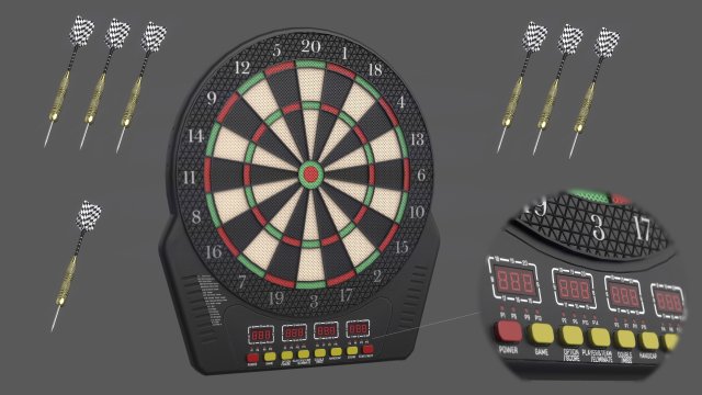 dart board 3D मॉडल .c4d .max .obj .3ds .fbx .stl .blend 