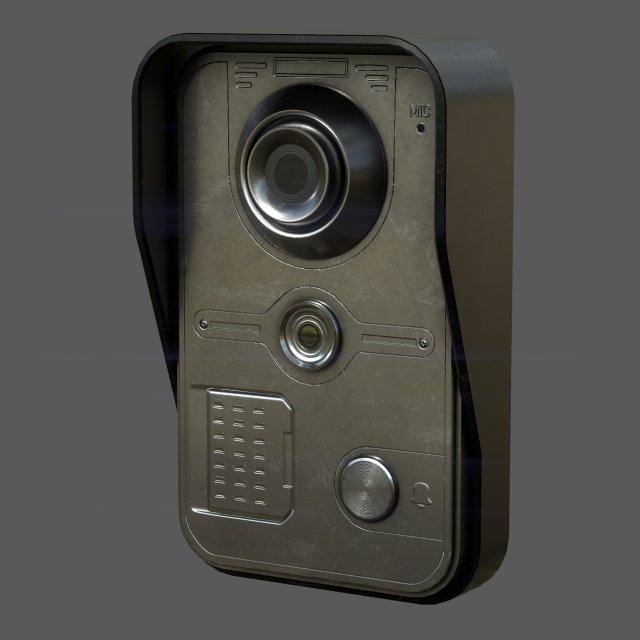 door intercom Model 3D .c4d .max .obj .3ds .fbx .stl .blend 