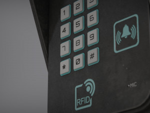 rfid door intercom with cam 3D 模型
