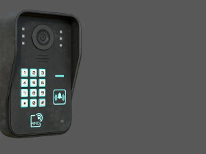 rfid door intercom with cam 3D Model