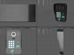 rfid door intercom with cam 3D 模型