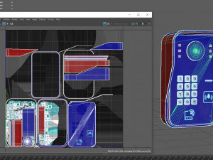 rfid door intercom with cam 3D Model