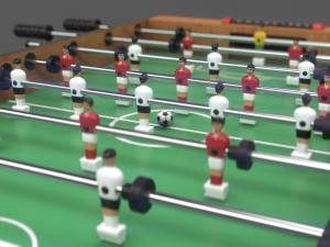 wooden football table Modèle 3D